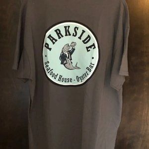 Parkside Seafood House (Back of T-Shirt) Gray XL Men's T-Shirt